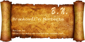 Brankován Norberta névjegykártya